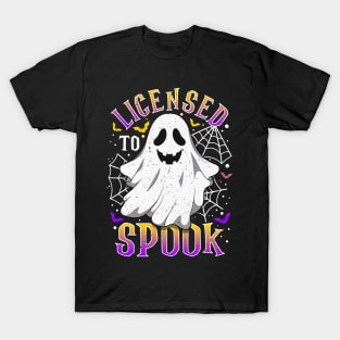 Halloween Licensed To Spook Ghost Spooky T-Shirt
